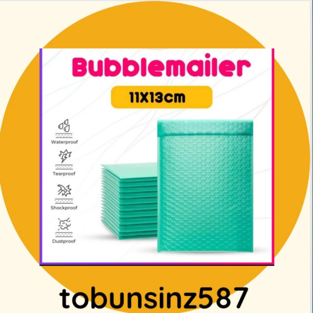 

amplop bubble wrap poly mailer padded envelopr packing ukuran 11x15 cm varian warna tosca