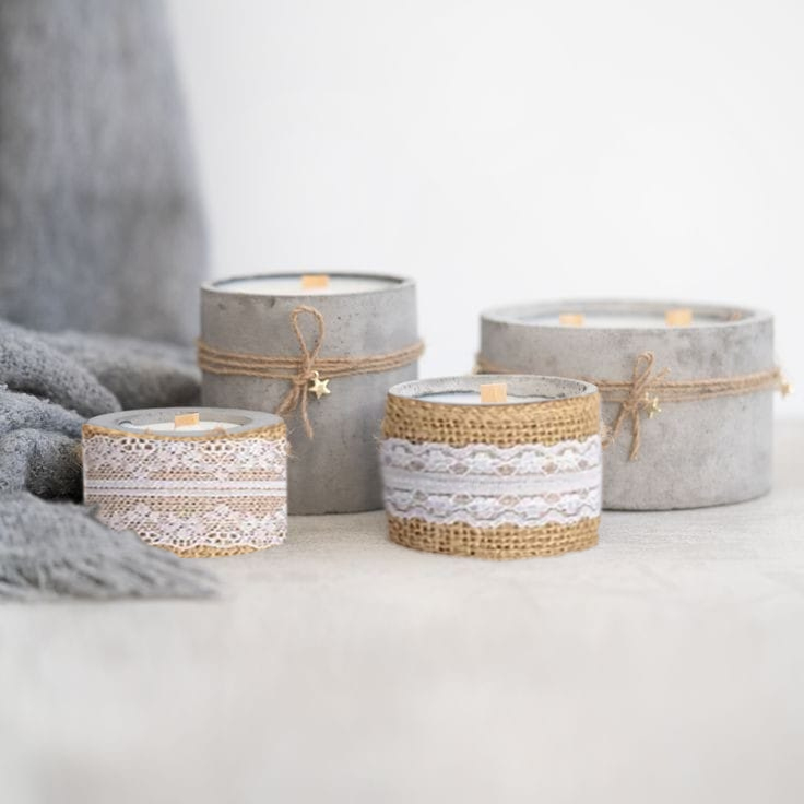 Souvenir lilin Aromaterapi Pot lilin concrete / souvenir pernikahan Murah