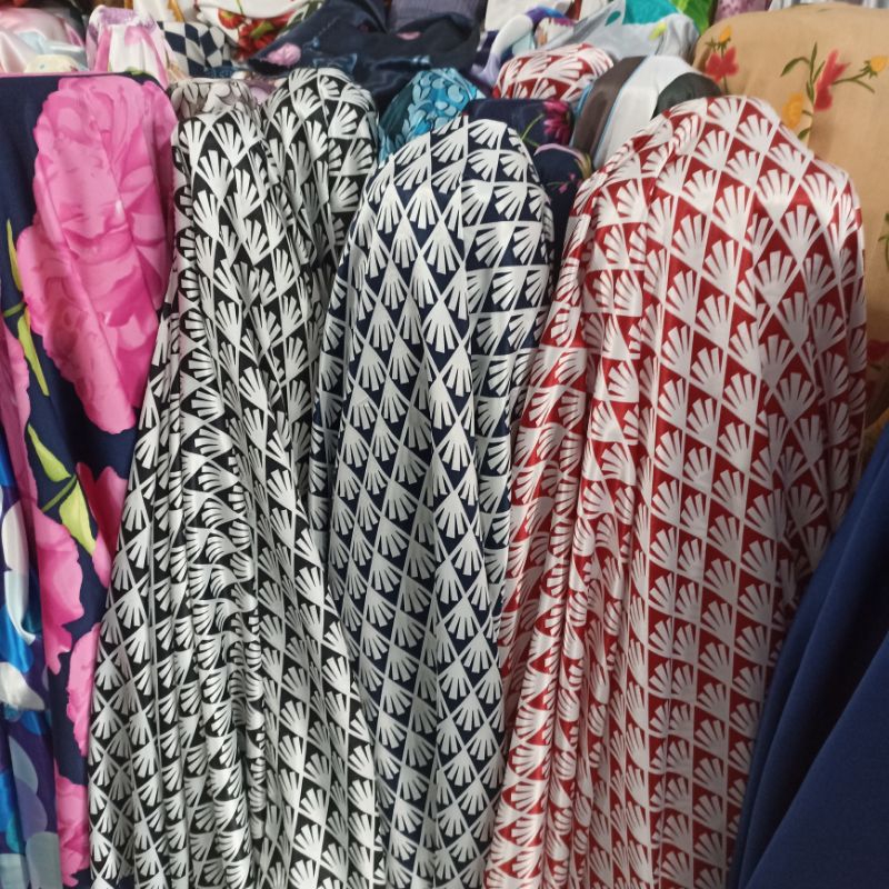 kain satin silk premium // kain satin silk motif premium // kain silk motif // kain bahan // LQ