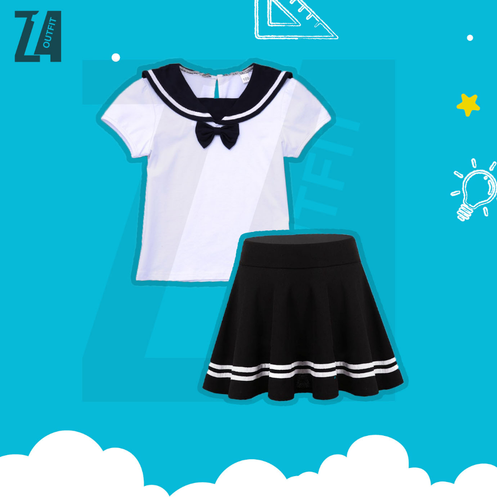 Z14 Setelan Seragam Sekolah Anak Jepang Setelan Bluose Jepang Anak