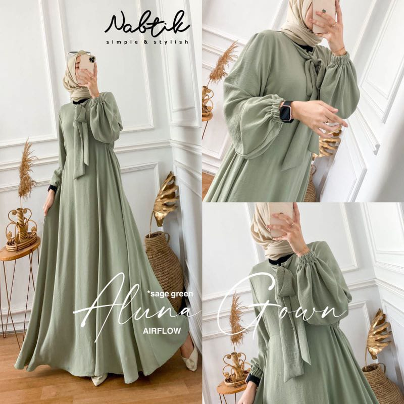 GAMIS ALUNA /GAMIS POLOS CRINGKLE AIRFLOW// GAMIS TERBARU 2023