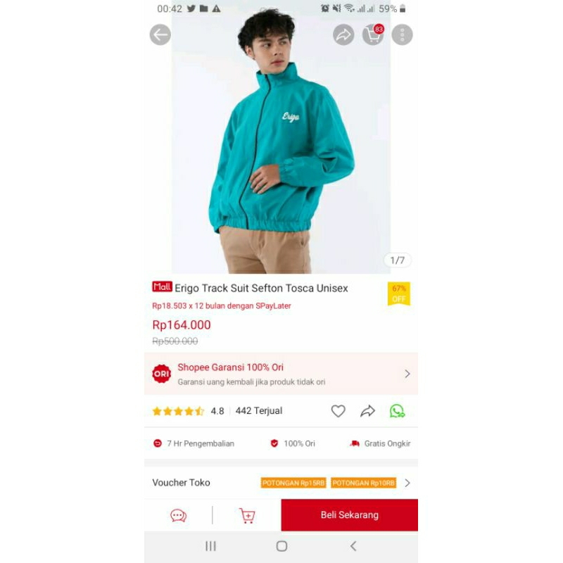 Erigo Track Suit Sefton Tosca