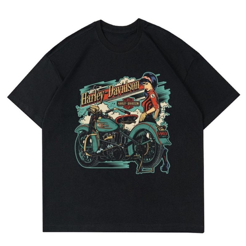 TSHIRT MOTOR HARLEY DAVIDSON | KAOS MOTOR HARLEY DAVIDSON UNISEX