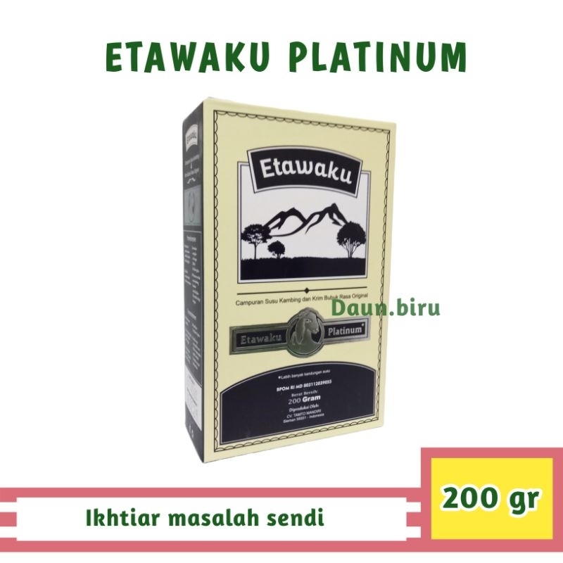 

Etawaku Platinum / Susu Kambing Bubuk / Tinggi Nutrisi / Susu Etawa 1 Box Berat 200 gr