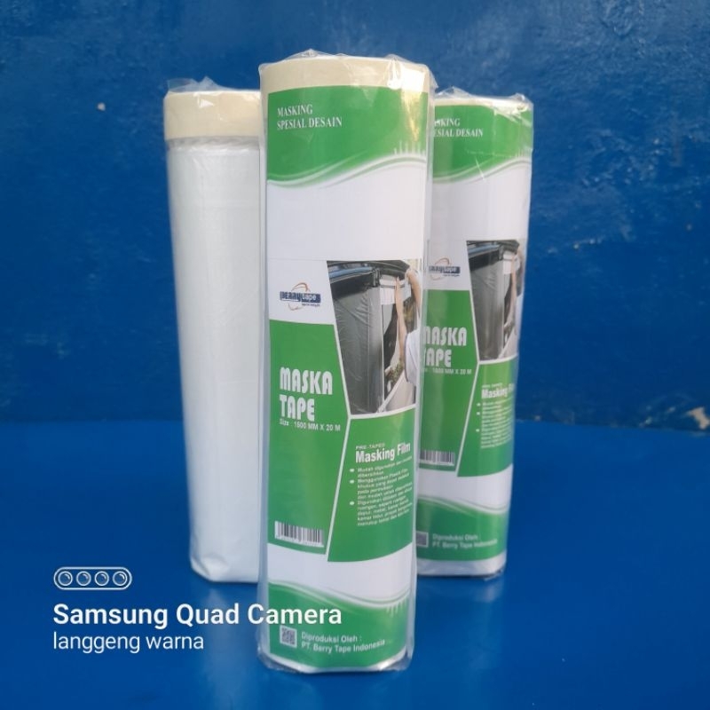 

Isolasi Maska Plastik Cover Tape 150cm 1.500mm x 20m Pengganti Koran Bekas