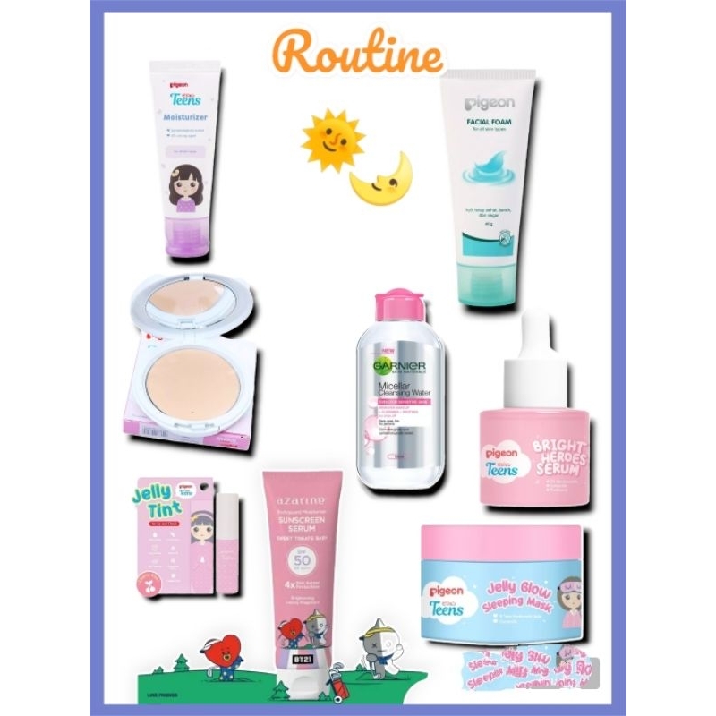 Skincare Glowing Make Up BPOM Anak Remaja Pigeon Satu PAKET 10 Tahun Set Lengkap