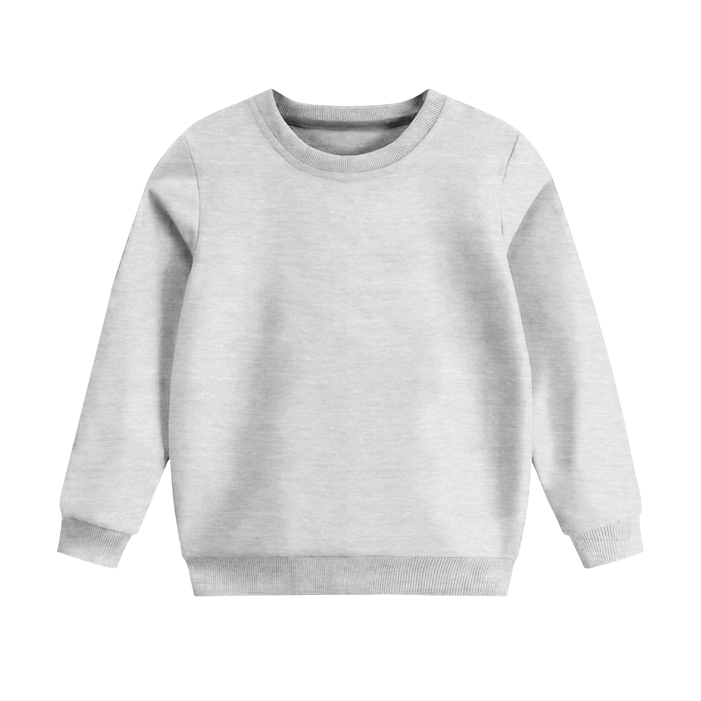Sweater Polos Anak Laki-laki dan Perempuan 1-10 tahun warna Abu Misty
