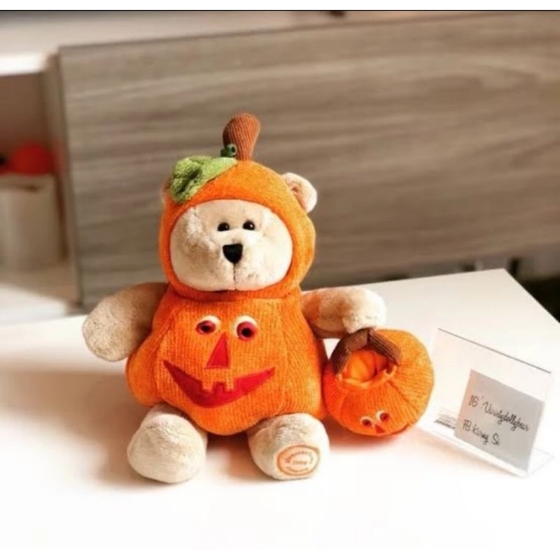 Boneka Starbucks Bearista Halloween pumpkin bear 2008