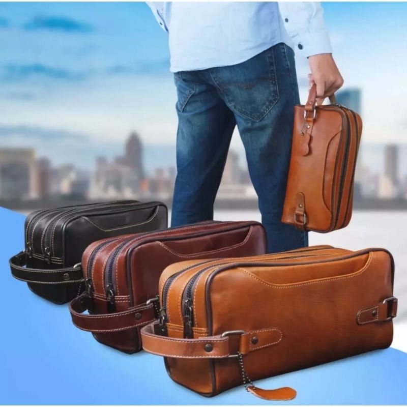 Clutch Handbag Pria / Wanita Tas Tangan kulit sintetis