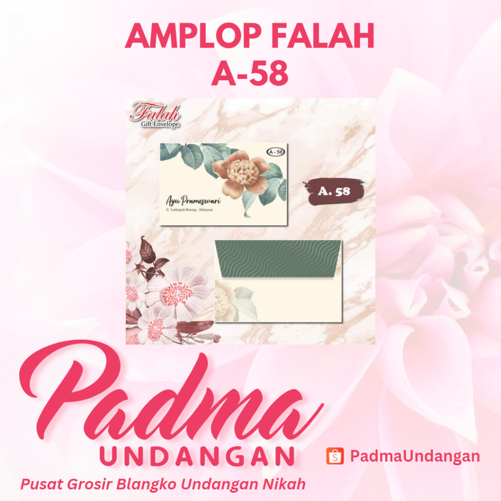 

Amplop Falah A-58 | Padma Undangan