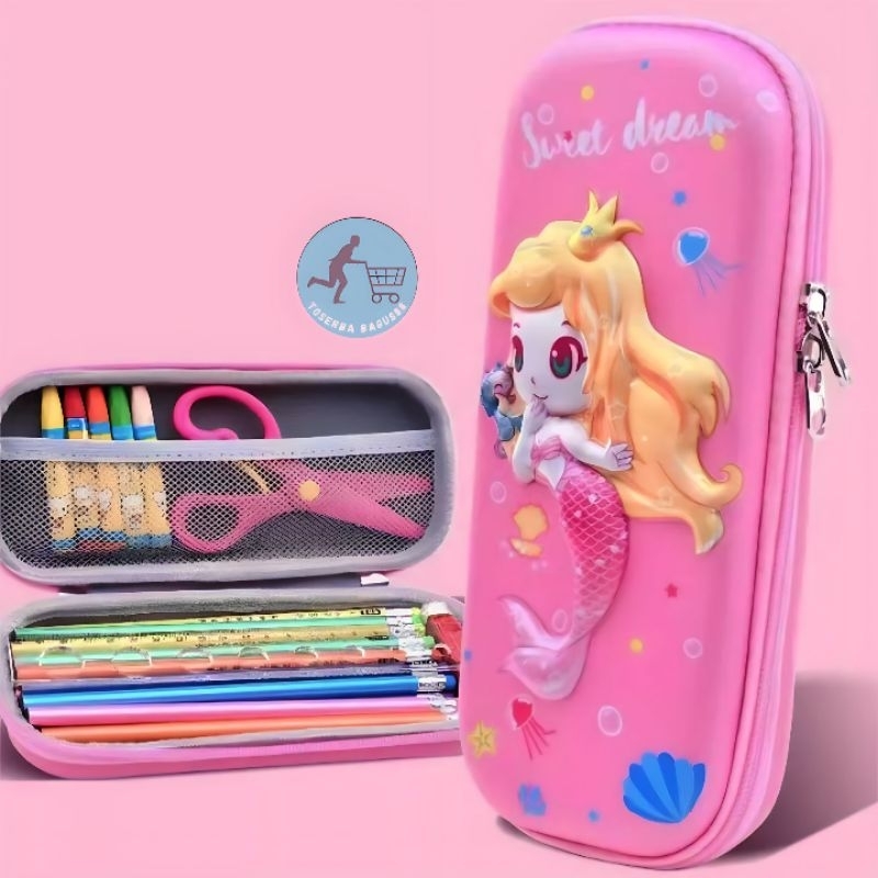 

Tempat Pensil Kotak Pensil Aesthetik Karakter 3D Timbul Bahan Eva Premium Import