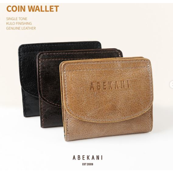 ABEKANI LEATHER - COIN WALLET Dompet Kulit Wanita Lipat Kecil - Mini Wallet