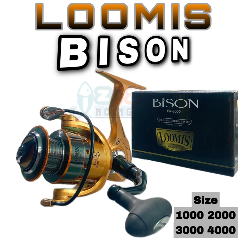 REEL LOOMIS BISON 3000 ALUMUNIUM SPOOL REEL KUAT TERMURAH