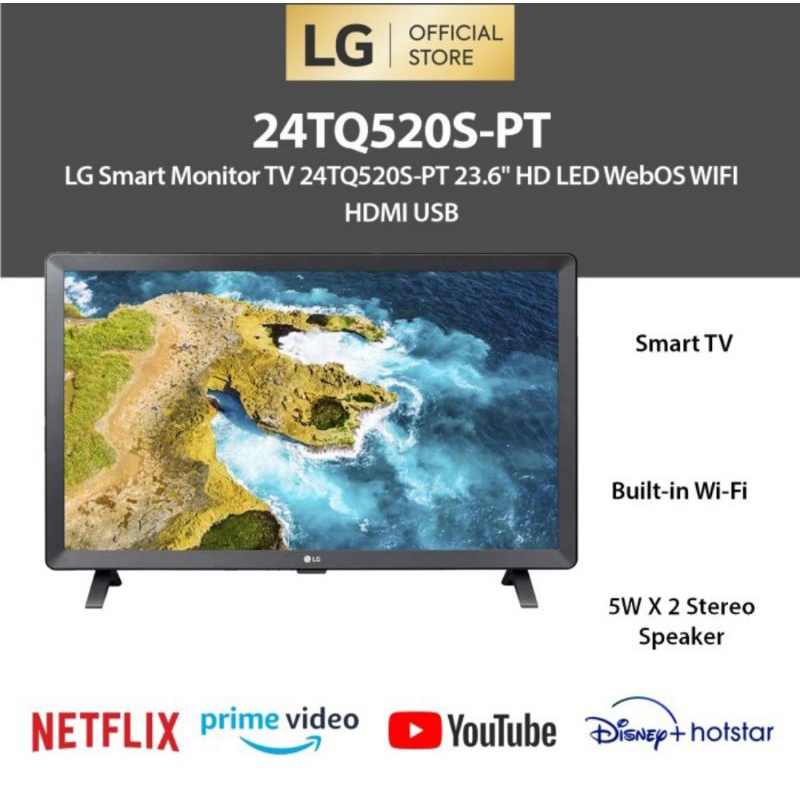 LED DIGITAL TV 24 INCH LG 24TQ520S SMART TV 24 " LG 24TQ520 LG TV DIGITAL 24 SMART TV