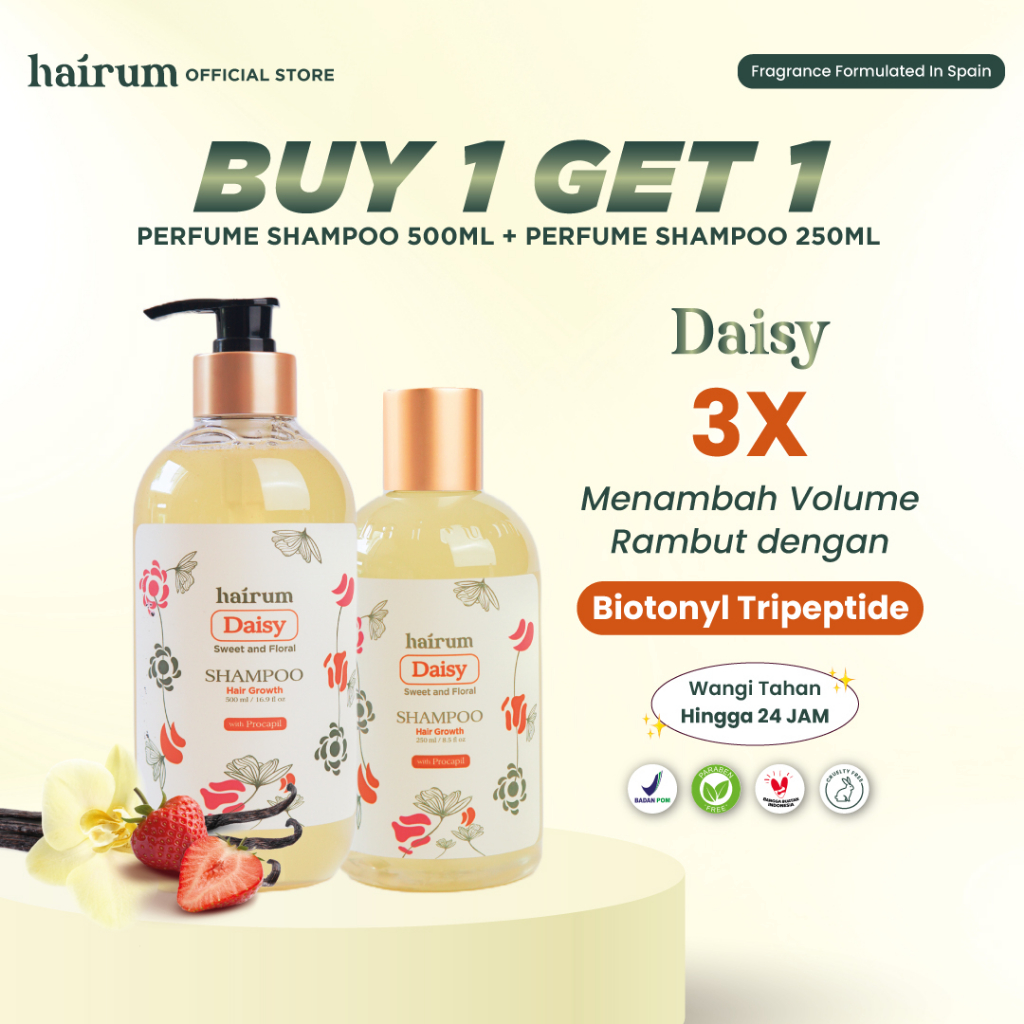 	 Hairum Paket Daisy Bundling 2in1 Shampoo Fragrance / Perfume	