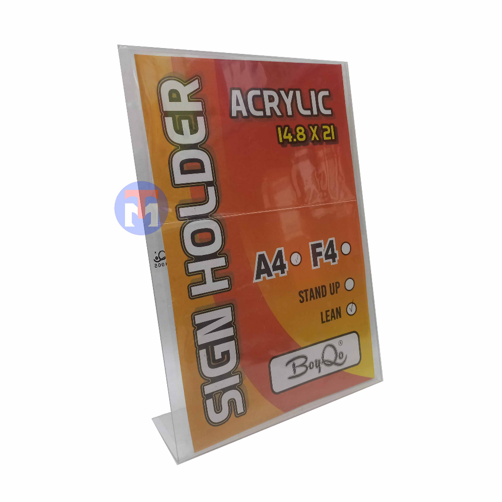 

Acrylic Lean Sign Holder A4 1 Kaki