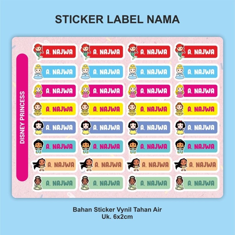 

Stiker Label Nama Anti Air Motif Cewek / Cowok isi 32pcs