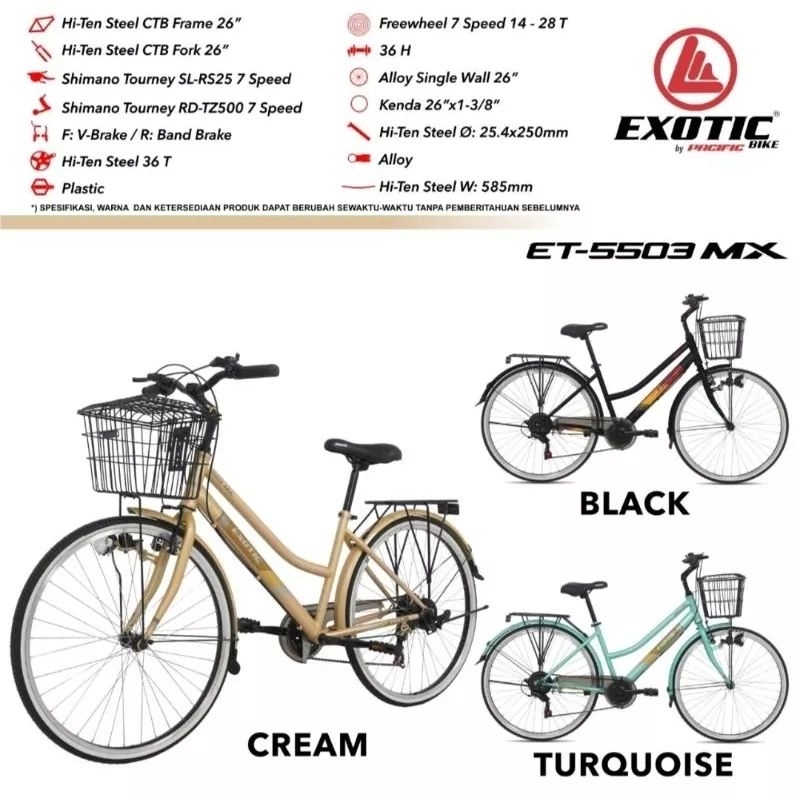 Sepeda Mini dewasa 24 26 inch City Bike Exotic ET 9788 MX 9788 GX ET 5503 SR 7speed Luar Bandung
