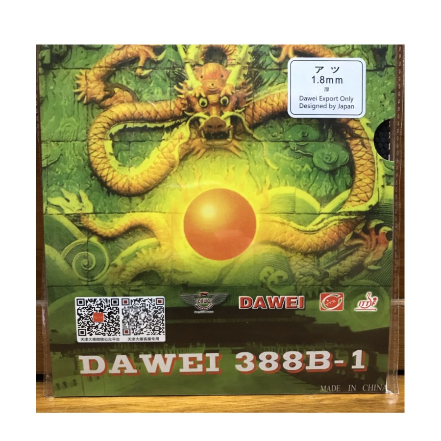 Dawei 388 B-1 Short Pips Karet Bintik Serang Pendek 388B