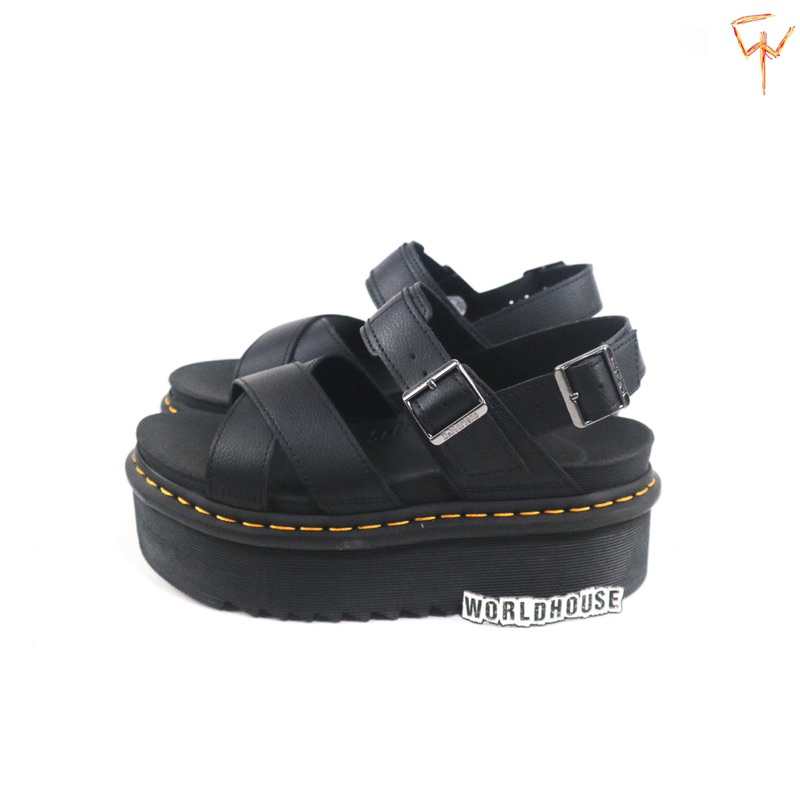 Docmart voss ii quad black athena sandal wanita pria