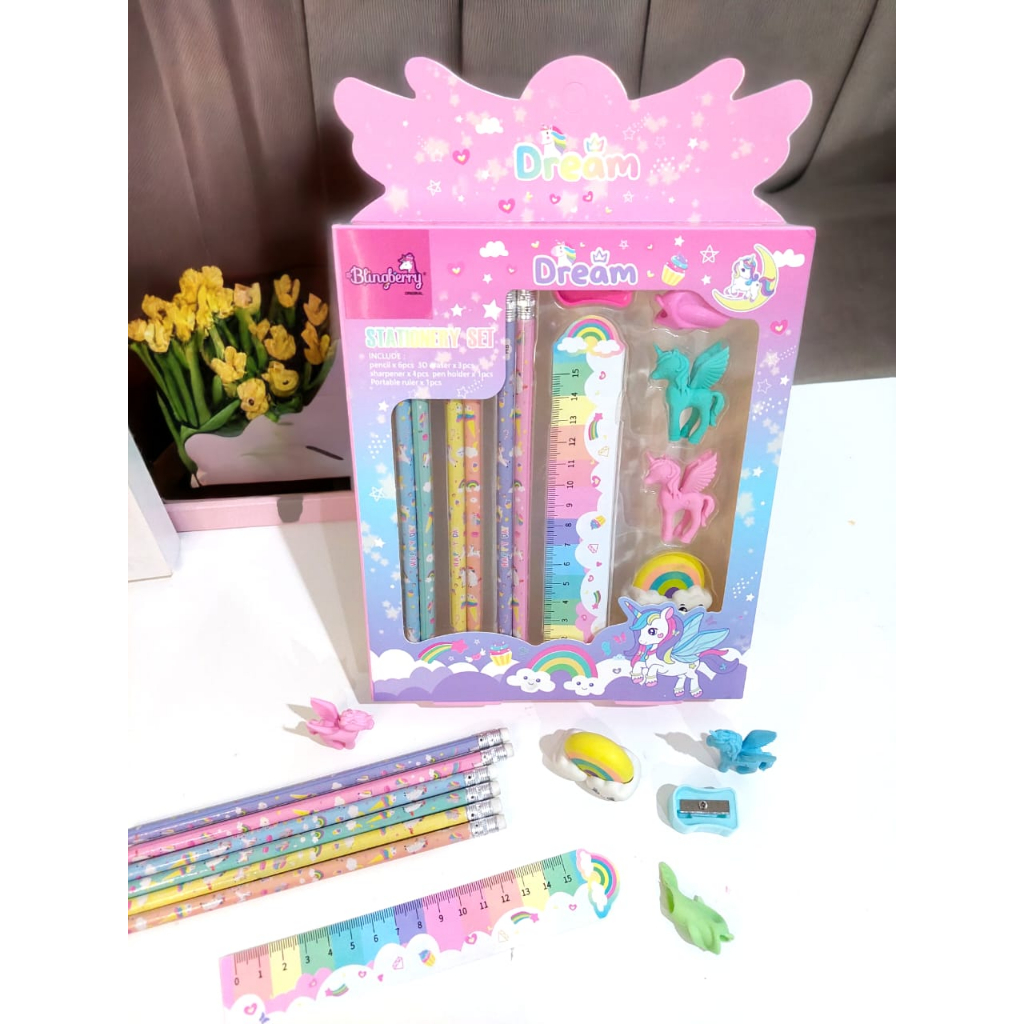 

Stationery set Unicorn Astronot 12in1 stationery anak kado ultah anak pensil unicorn alat tulis atk anak