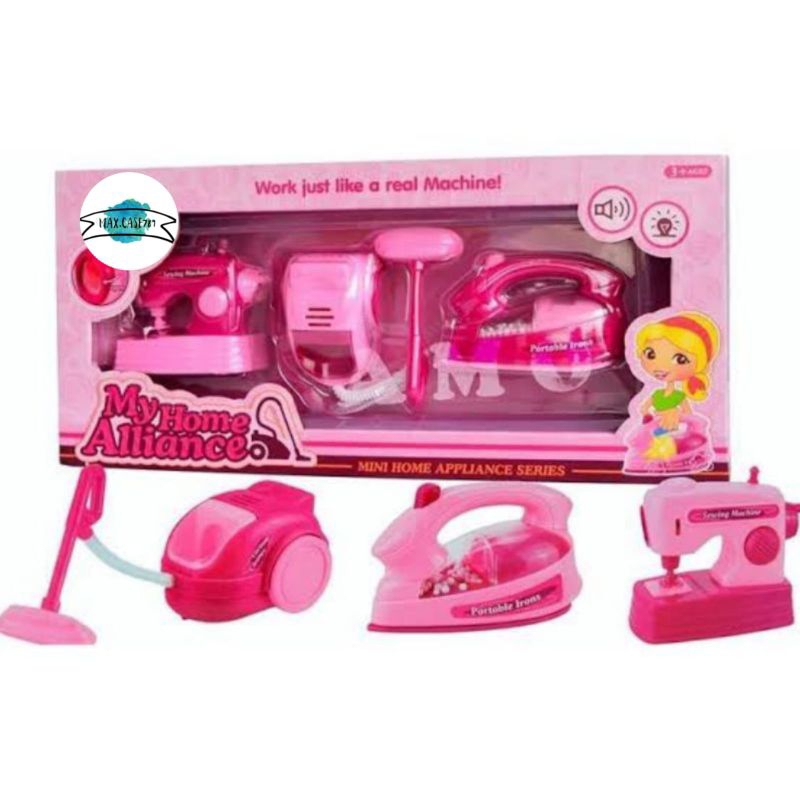 MAINAN MESIN JAHIT STRIKA PENYEDOT DEBU - MAINAN ANAK-ANAK - 3in1 SERIES - MY HOME ALLIANCE -SNI