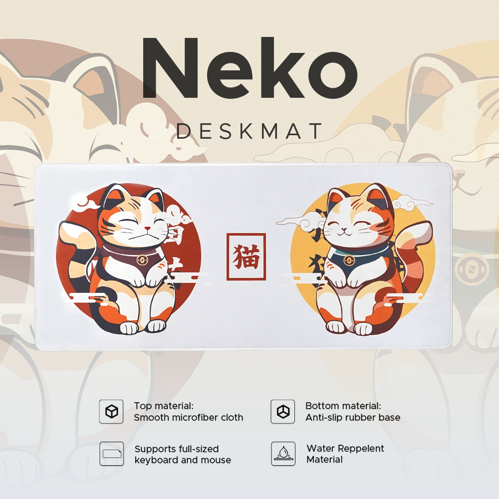 Noir Neko Japan Line Deskmat / Mousepad