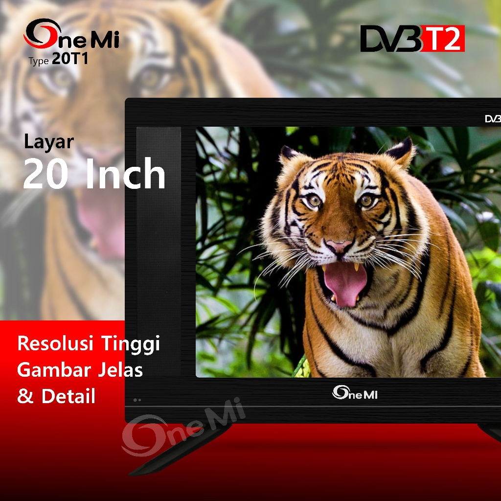 TV LED Monitor Murah OneMi TV 20 inch HD Ready Digital Televisi