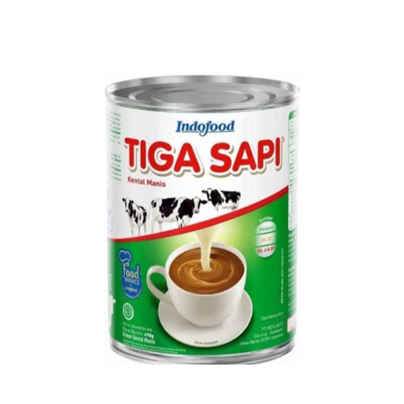 

Tiga sapi susu kental manis putih 490gr