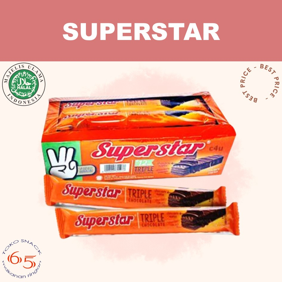 

superstar 18gr. wafer lapis coklat. PAK