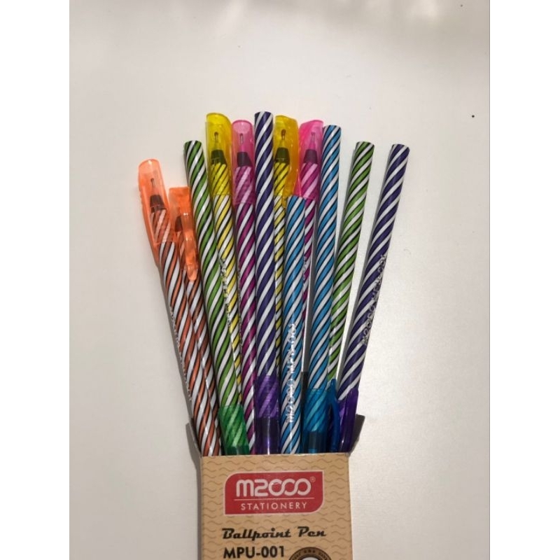

Pulpen / Bolpoin M2000 Ulir Warna warni Tinta Hitam Ecer / PACK isi 12 PCS