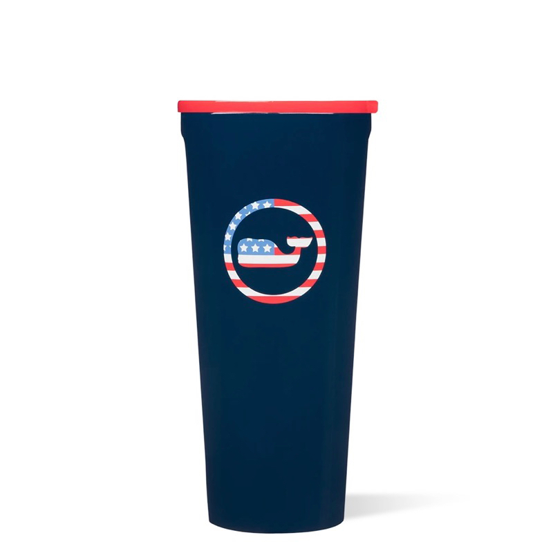 CORKCICLE VINEYARD VINES TUMBLER - COLOR AMERICANA WHALE DOT 24oz NO BOX