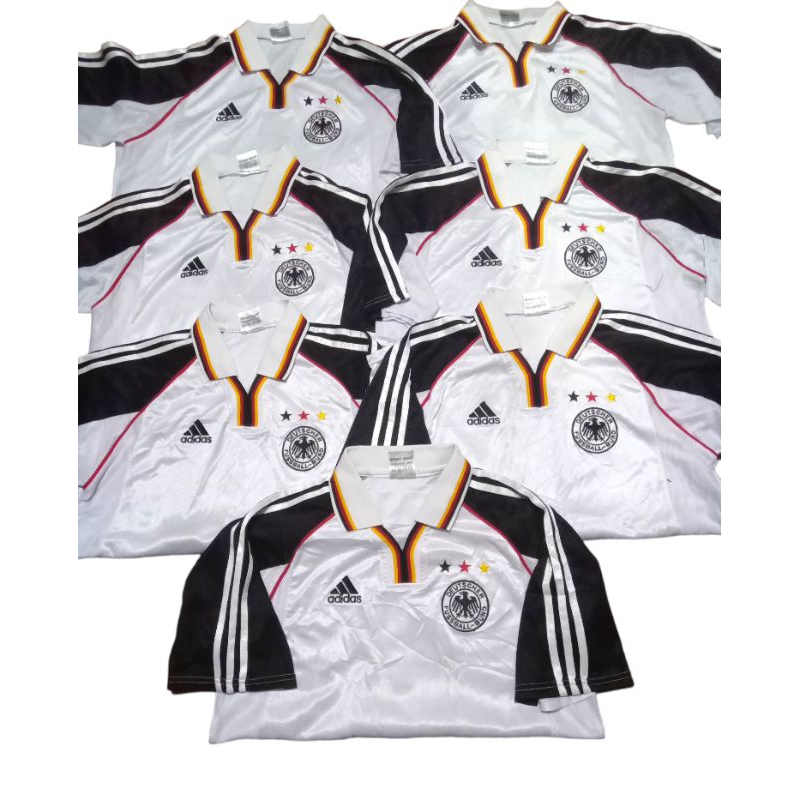 2 pcs jersey jerman home retro 2000