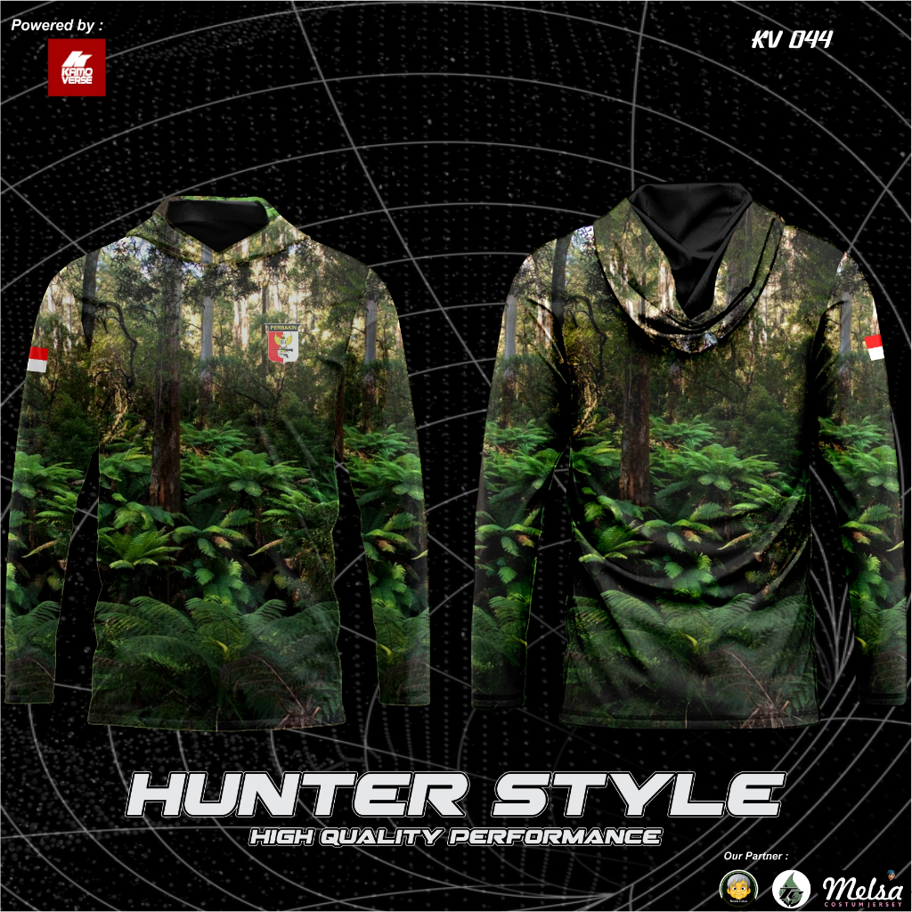 BAJU BERBURU JERSEY HOODIE CAMO HUTAN INDONESIA