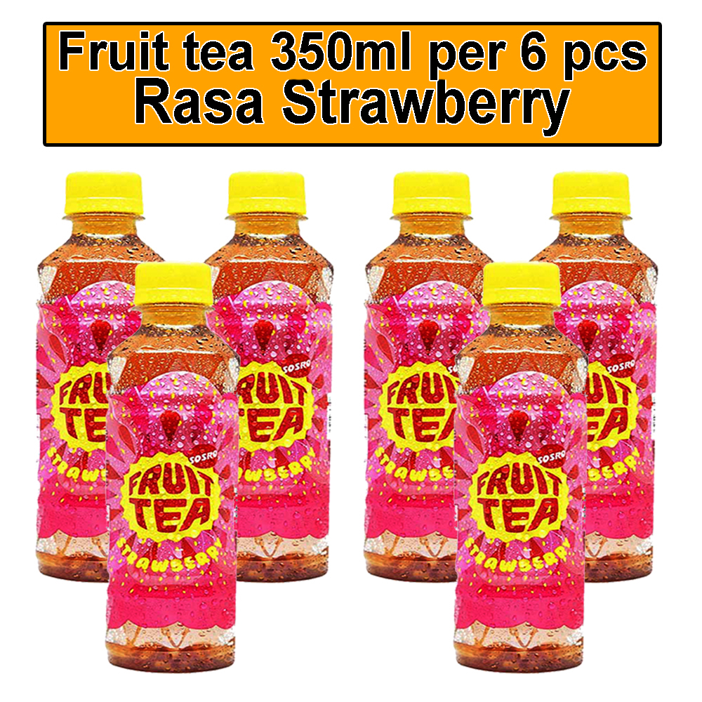 

Fruit Tea Sosro Strawberry pet 350 ml isi 6 Pcs