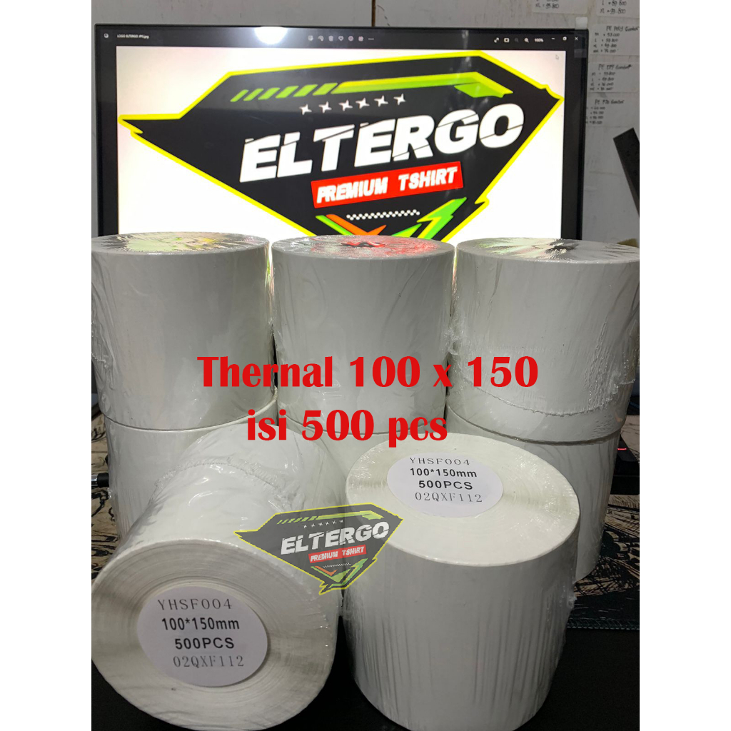 Thermal 100 x 150 / thermal printer isi 500pcs / thermal paper / kertas thermal 100x150 / kertas thermal / kertas thermal sticker