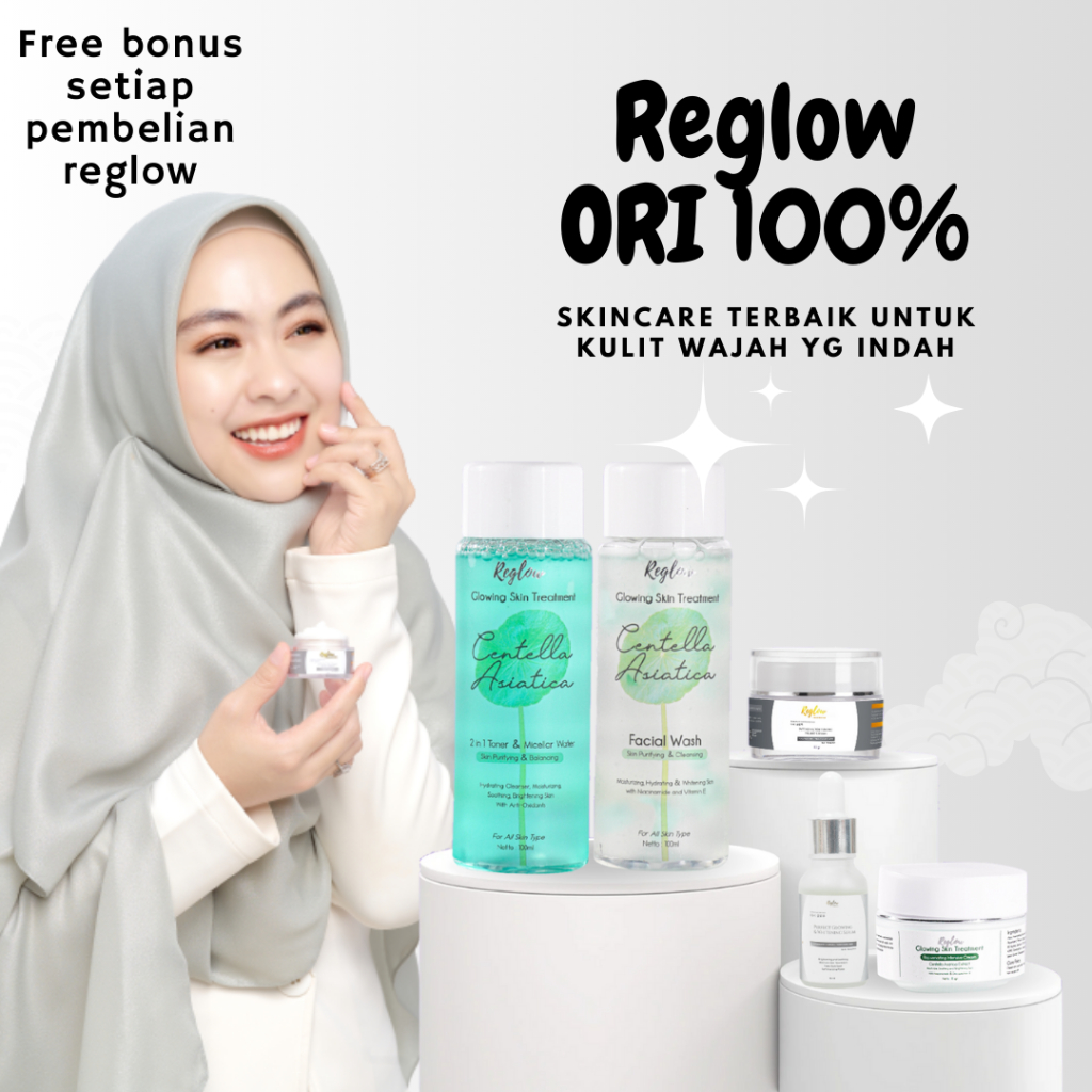 PAKET REGLOW COMBO Facial Wash Toner Day Cream Night Cream Serum Skincare Dokter Shindy Original Reg