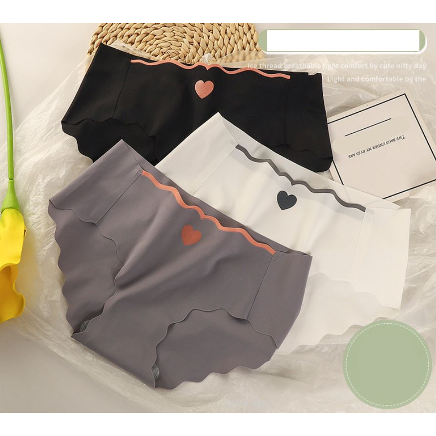 Celana dalam wanita Seamless Motif Love Underwear CD Cewe ICD011
