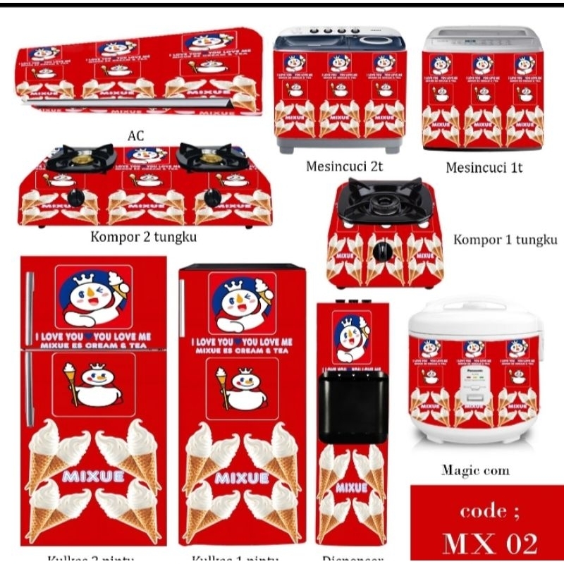 stiker variasi motif ice cream