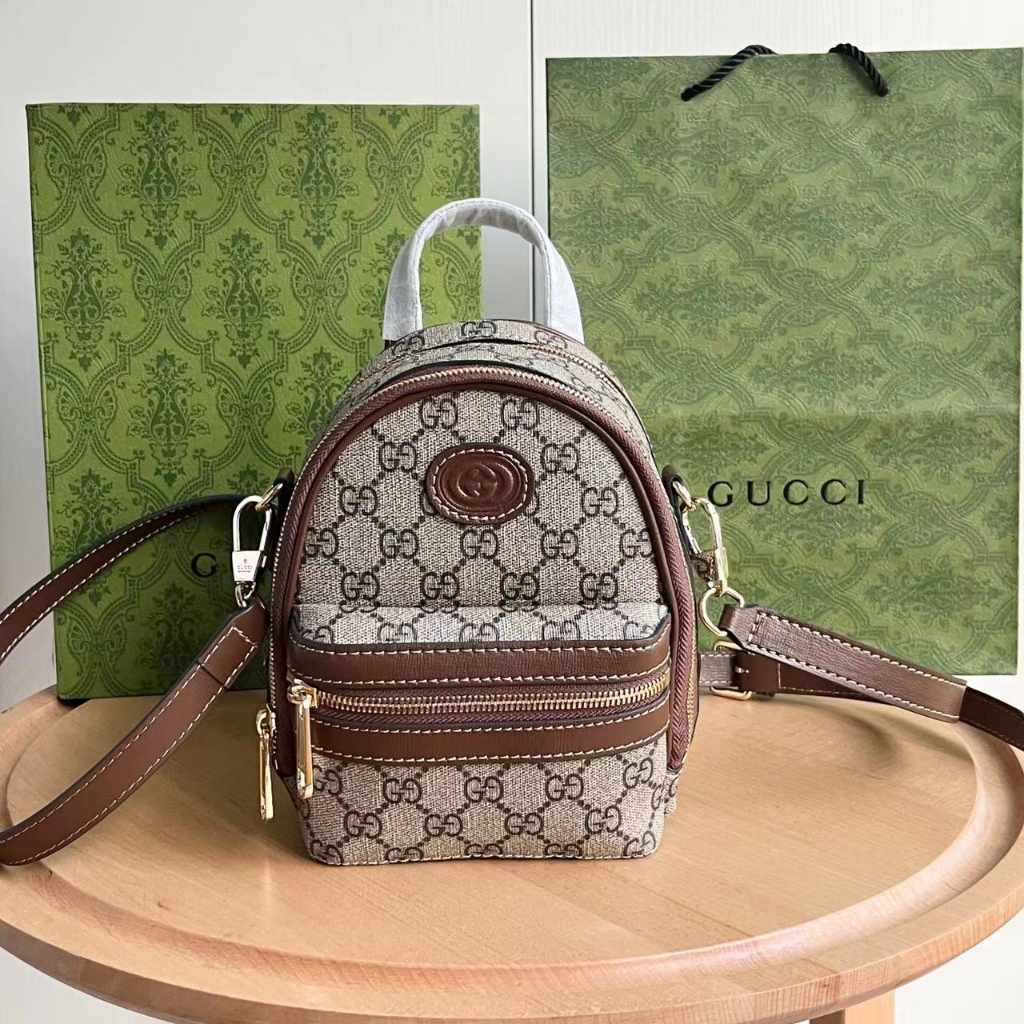 Gucci GG tas ransel mini wanita tas sekolah kecil trend fashion tas ransel kasual kapasitas besar ta