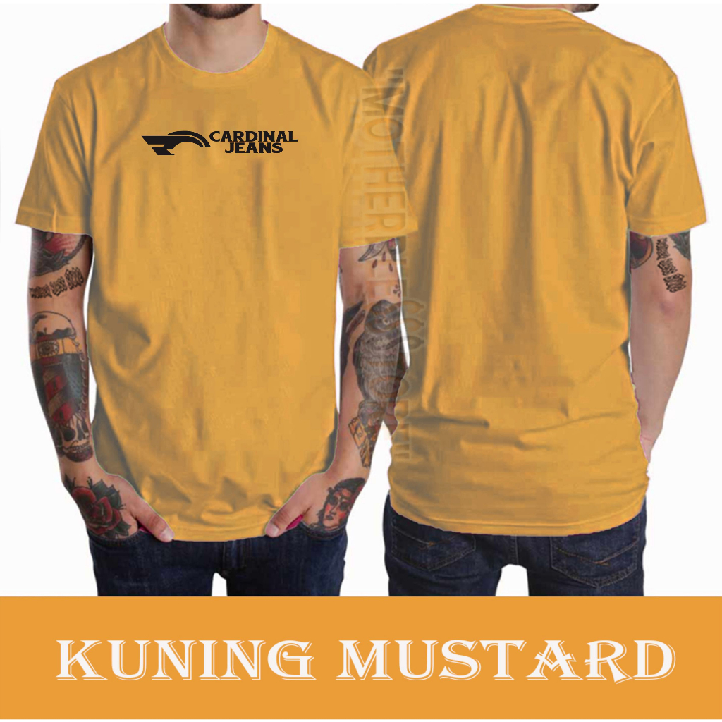 Kaos Distro Kaos Terbaru T-Shirt Pria-Wanita Logo Cardinal Jeans black 100% Premium