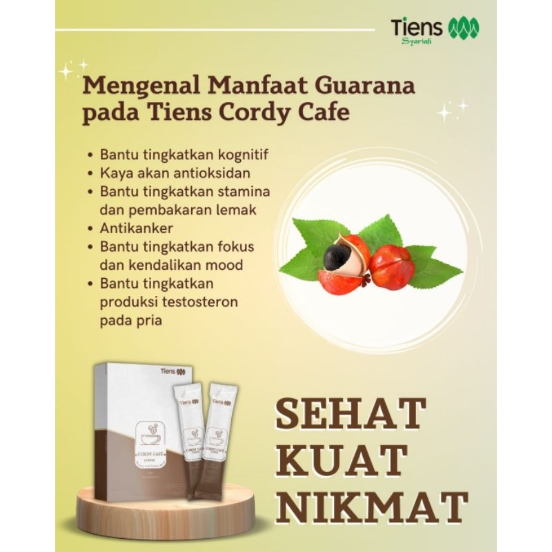 

Tiens Cordy Cafe Coffe Segel 10 Sachet Cordy Cafe Kopi Herbal Pria Wanita