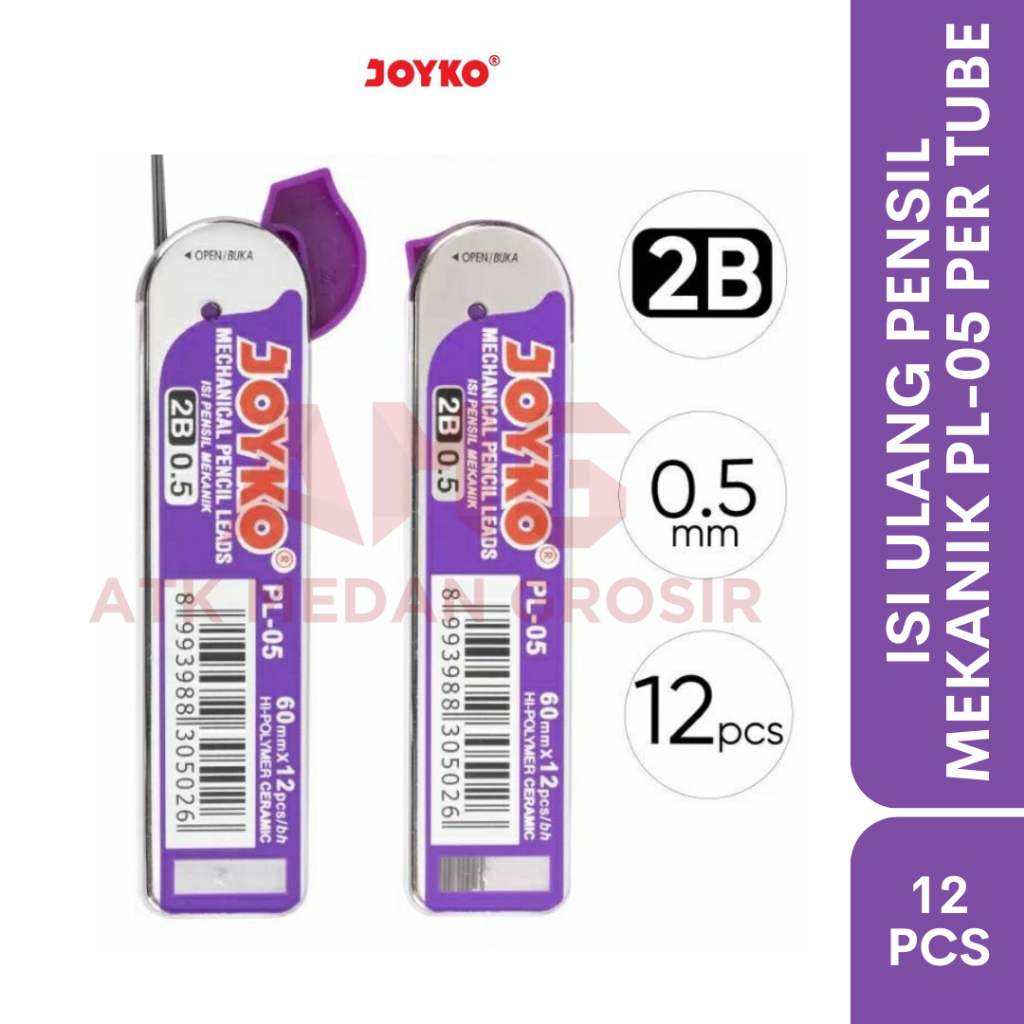 

ISI ULANG PENSIL MEKANIK PENCIL LEAD PL-05 JOYKO ISI 12PCS