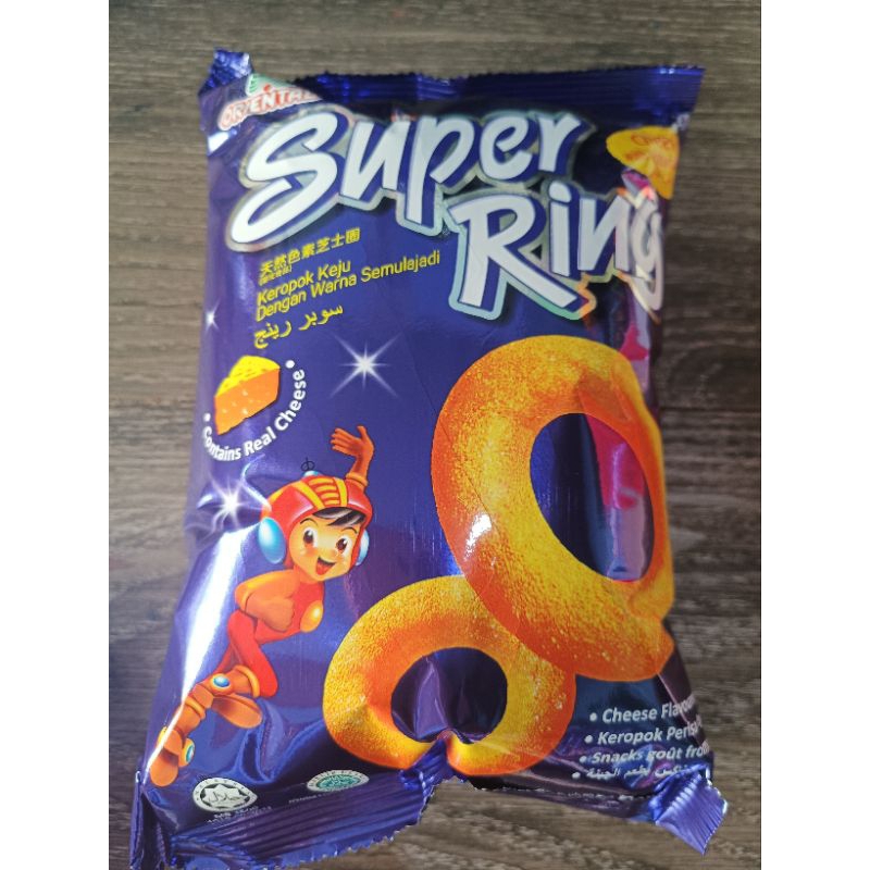 

Super Ring Cheese Keju 60Gram Oriental Malaysia / Kerupuk Keropok Perisa Cheese Keju Bulat