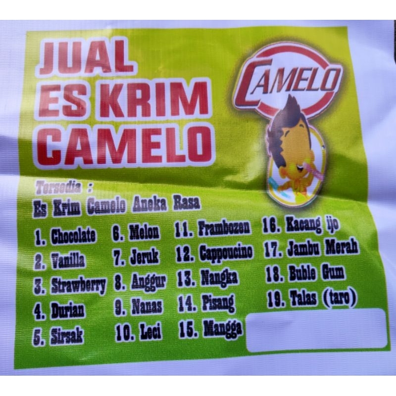 

Barner Stiker MMT promosi es camelo 25x25 cm
