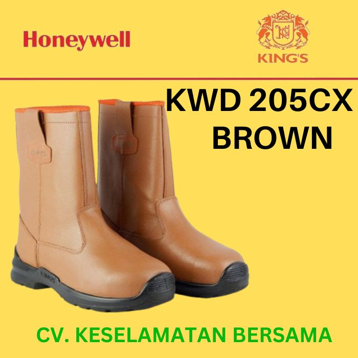 Sepatu Kings KWD 205 CX Original Safety Shoes Kings KWD205CX Coklat