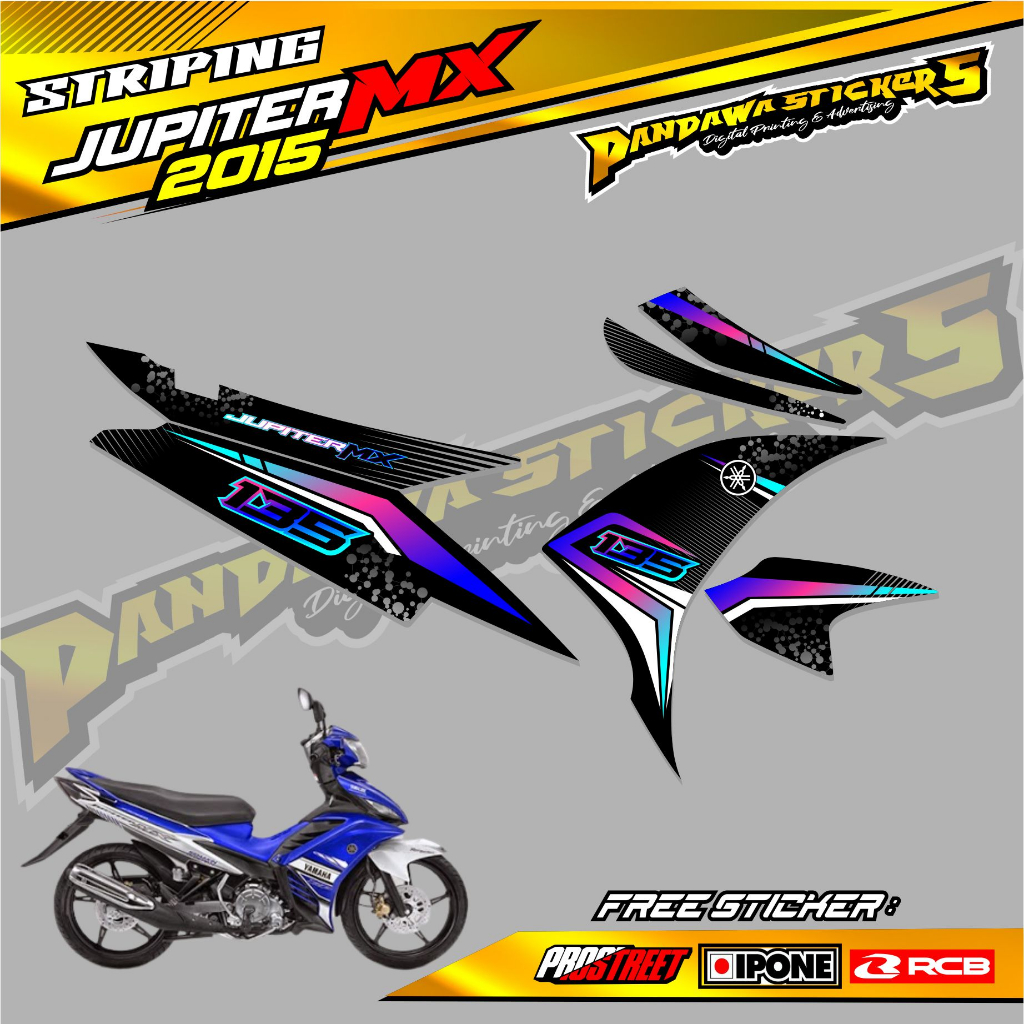 STRIPING VARIASI JUPITER MX NEW 135 / STICKER LIST MOTOR VARIASI JUPITER MX NEW