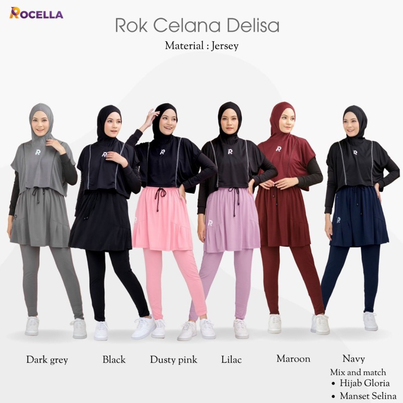 ROK CELANA OLAHRAGA || ROK CELANA DELISA BY ROCELLA || OLAHRAGA || OUTFIT OLAHRAGA WANITA