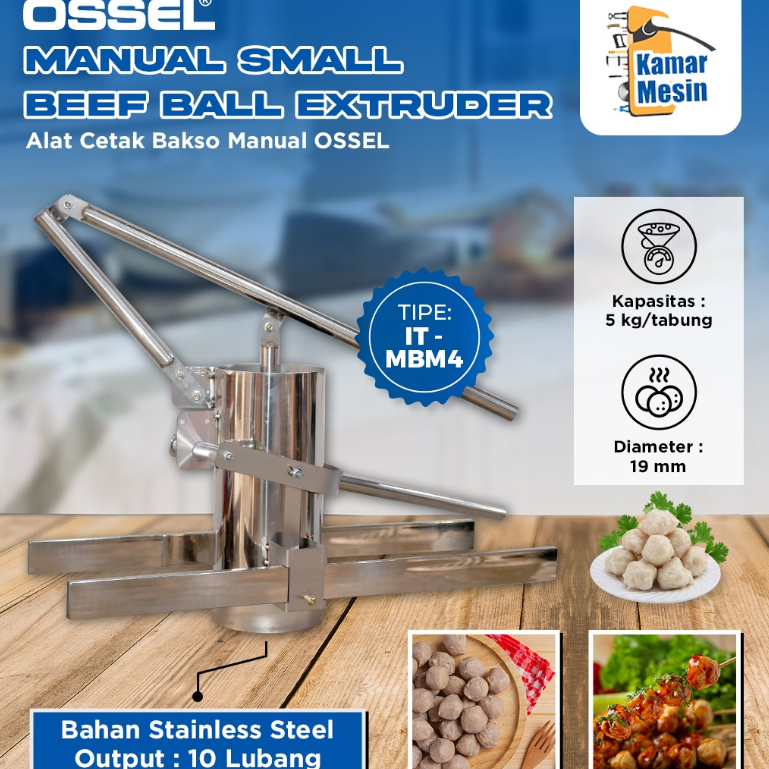 Alat Cetak Bakso Cetak Cilok Cetak Pentol Kue Manual 10 Lubang Ossel