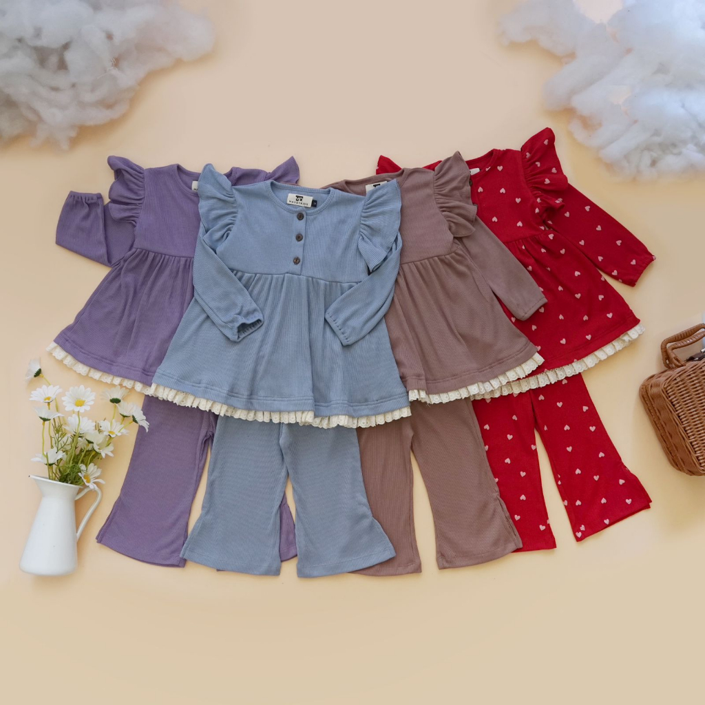 LUNA ONESET oneset anak perempuan onset anak 1-8tahun oneset knit anak
